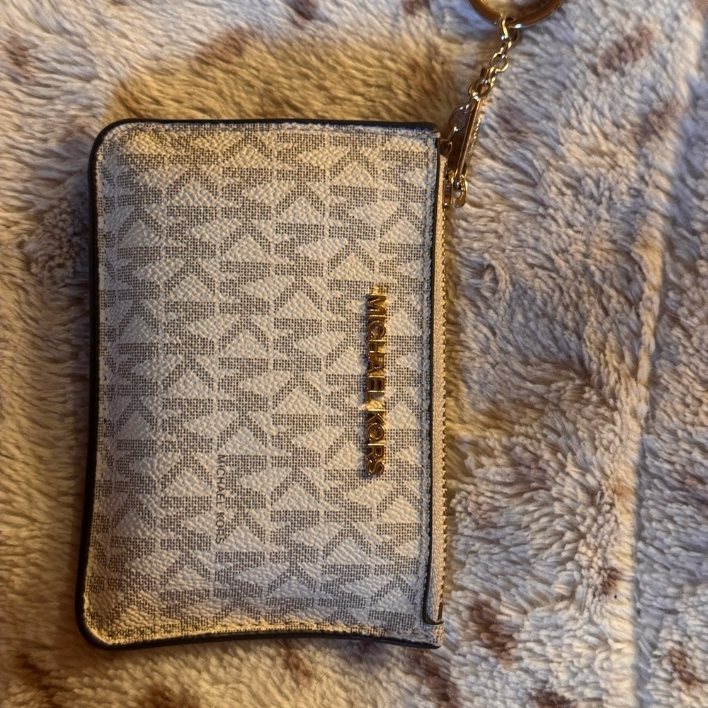 Michael Kors Silver Monogram Keychain Wallet